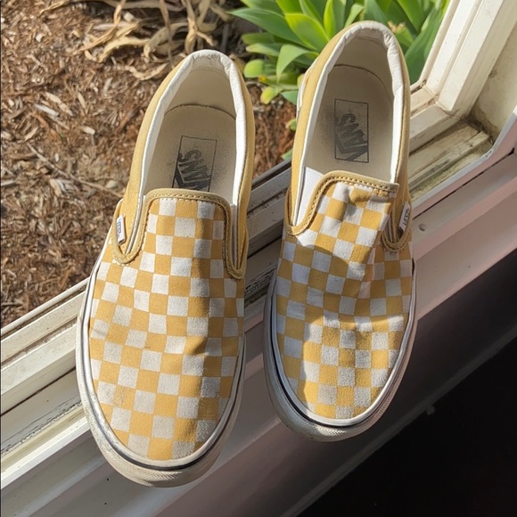 Vans Shoes - yellow checkered vans